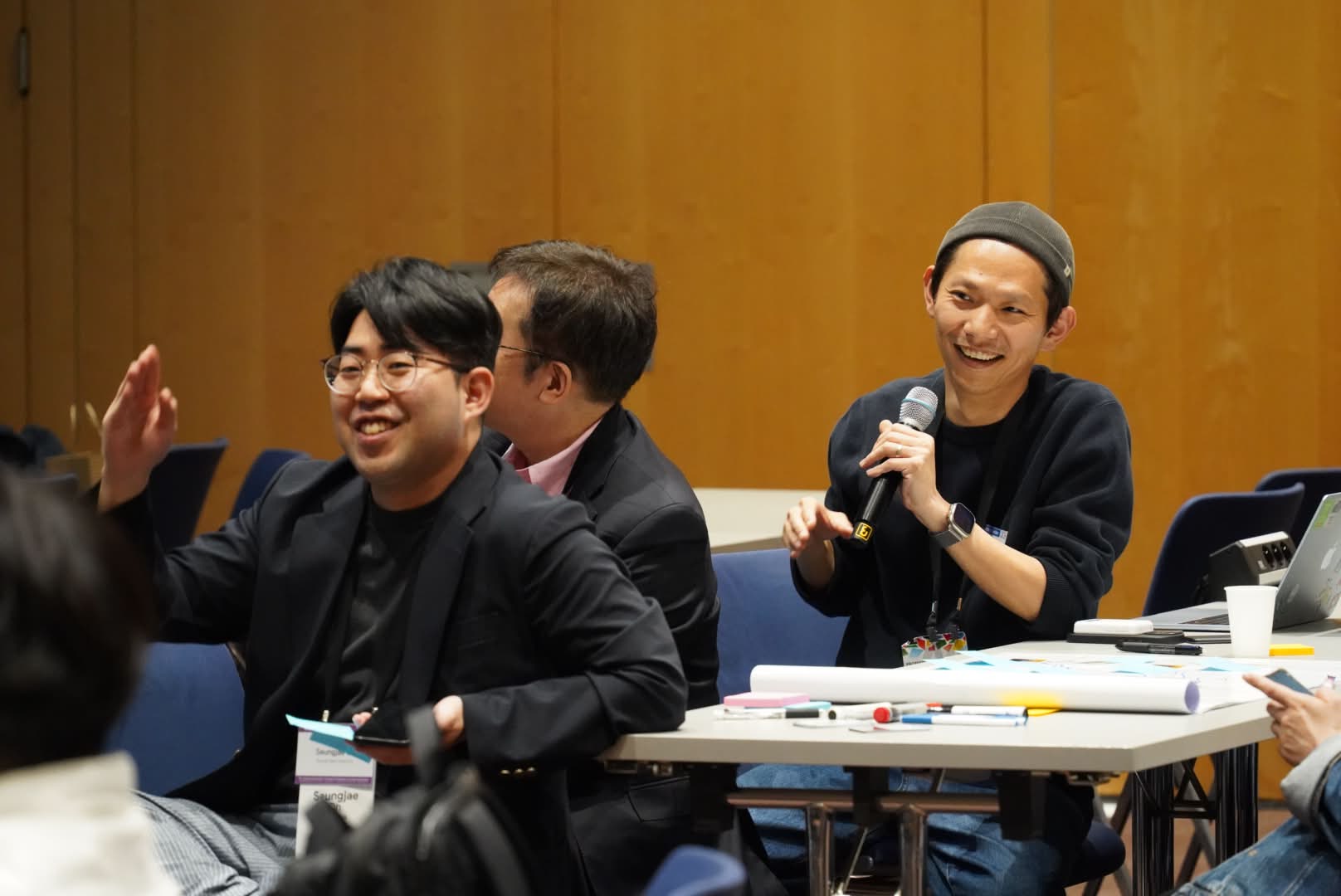 Discussion between participants